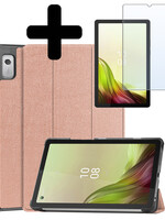 LUQ LUQ Lenovo Tab M9 Hoes Met Screenprotector - Rosé Goud