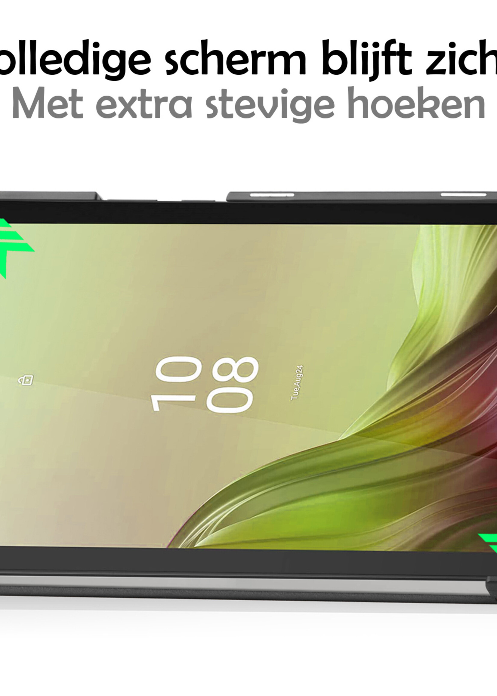 LUQ Hoes Geschikt voor Lenovo Tab M9 Hoes Luxe Hoesje Book Case Met Screenprotector - Hoesje Geschikt voor Lenovo Tab M9 Hoes Cover - Rosé goud