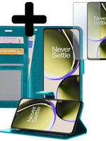 LUQ LUQ OnePlus Nord CE 3 Lite Hoesje Bookcase Turquoise Met Screenprotector