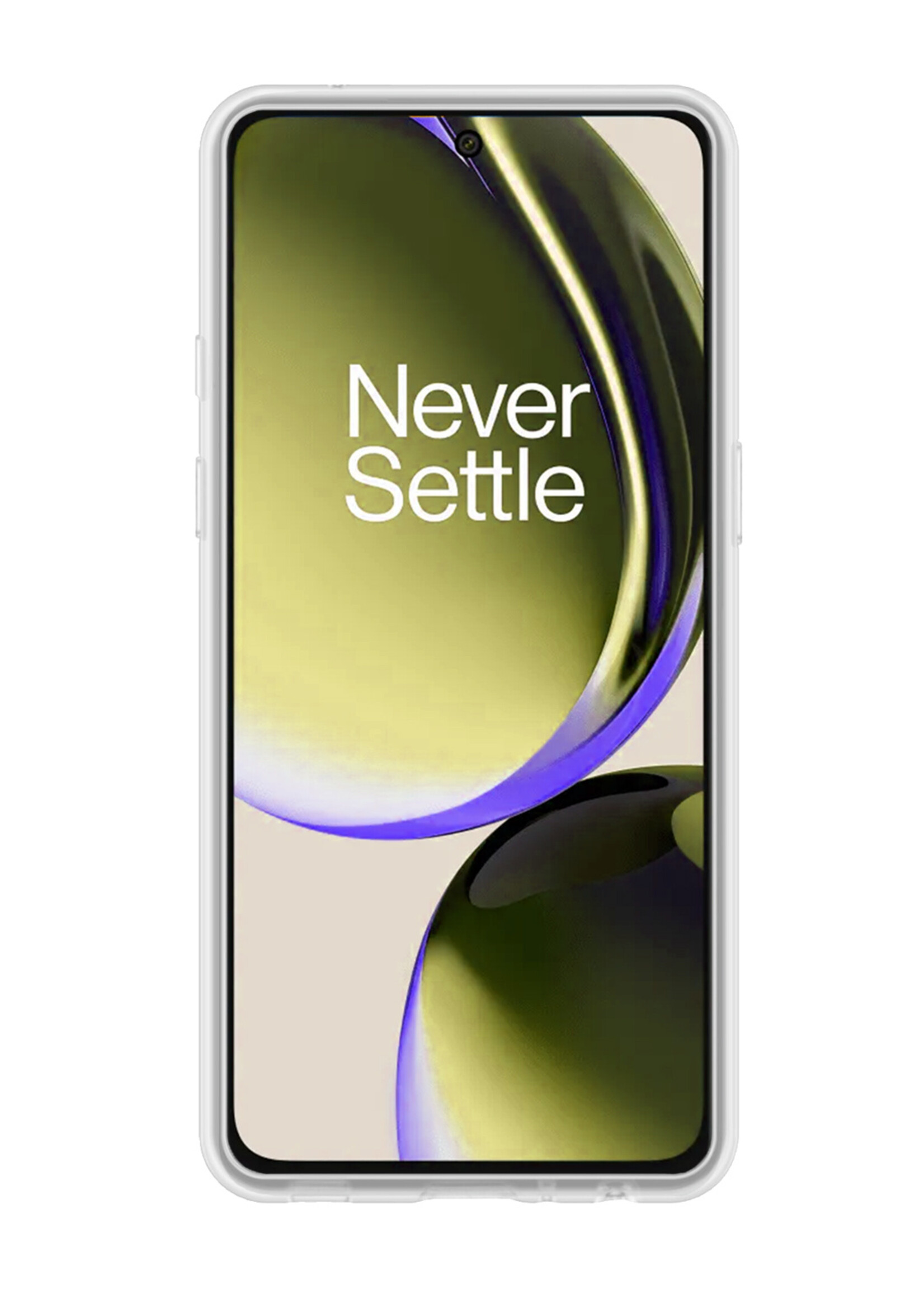 LUQ Hoesje Geschikt voor OnePlus Nord CE 3 Lite Hoesje Siliconen Case Met Screenprotector - Hoes Geschikt voor OnePlus Nord CE 3 Lite Hoes Siliconen - Transparant