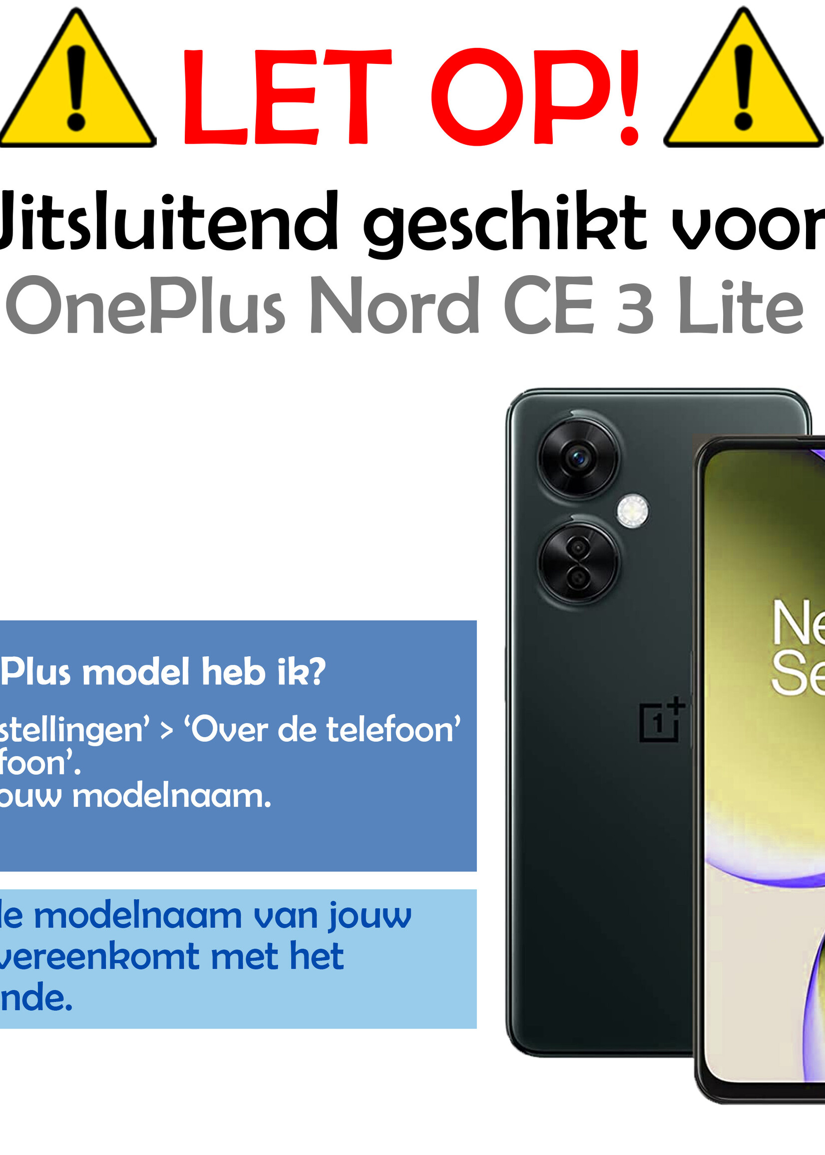 LUQ Hoesje Geschikt voor OnePlus Nord CE 3 Lite Hoesje Siliconen Case Met 2x Screenprotector - Hoes Geschikt voor OnePlus Nord CE 3 Lite Hoes Siliconen - Transparant
