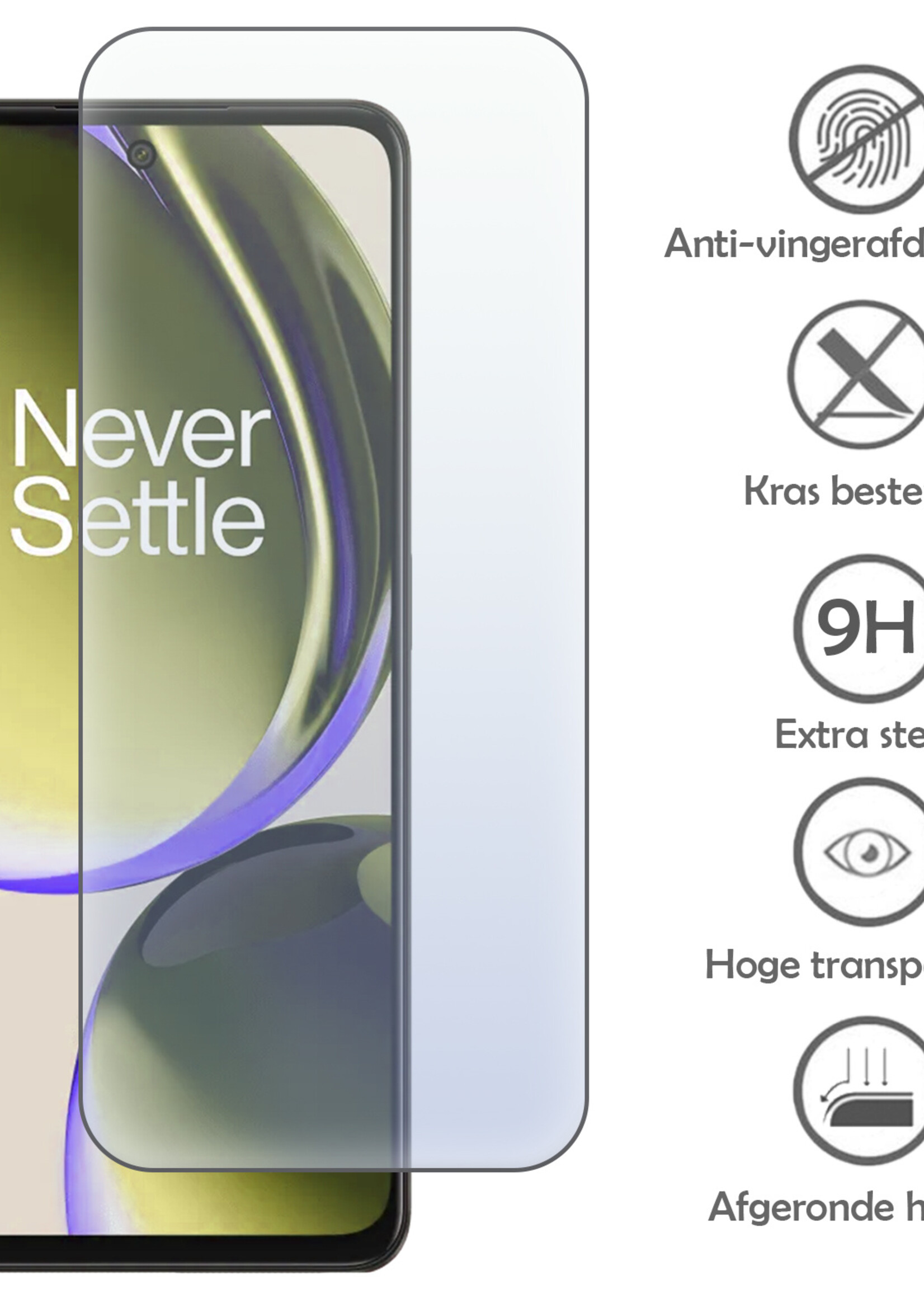 LUQ Hoesje Geschikt voor OnePlus Nord CE 3 Lite Hoesje Siliconen Case Met Screenprotector - Hoes Geschikt voor OnePlus Nord CE 3 Lite Hoes Siliconen - Transparant