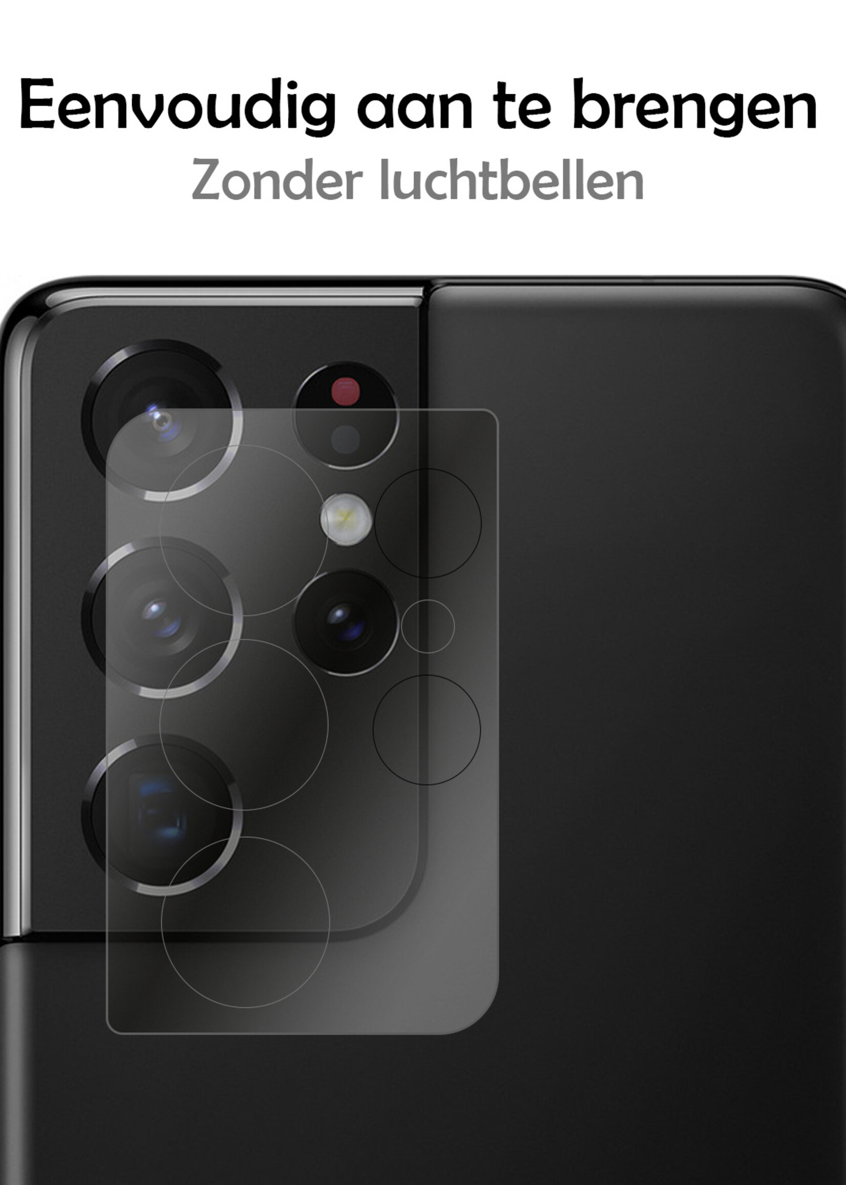 LUQ Screenprotector Geschikt voor Samsung S21 Ultra Camera Screenprotector Tempered Glass - Screenprotector Geschikt voor Samsung Galaxy S21 Ultra Screenprotector Camera Screenprotector
