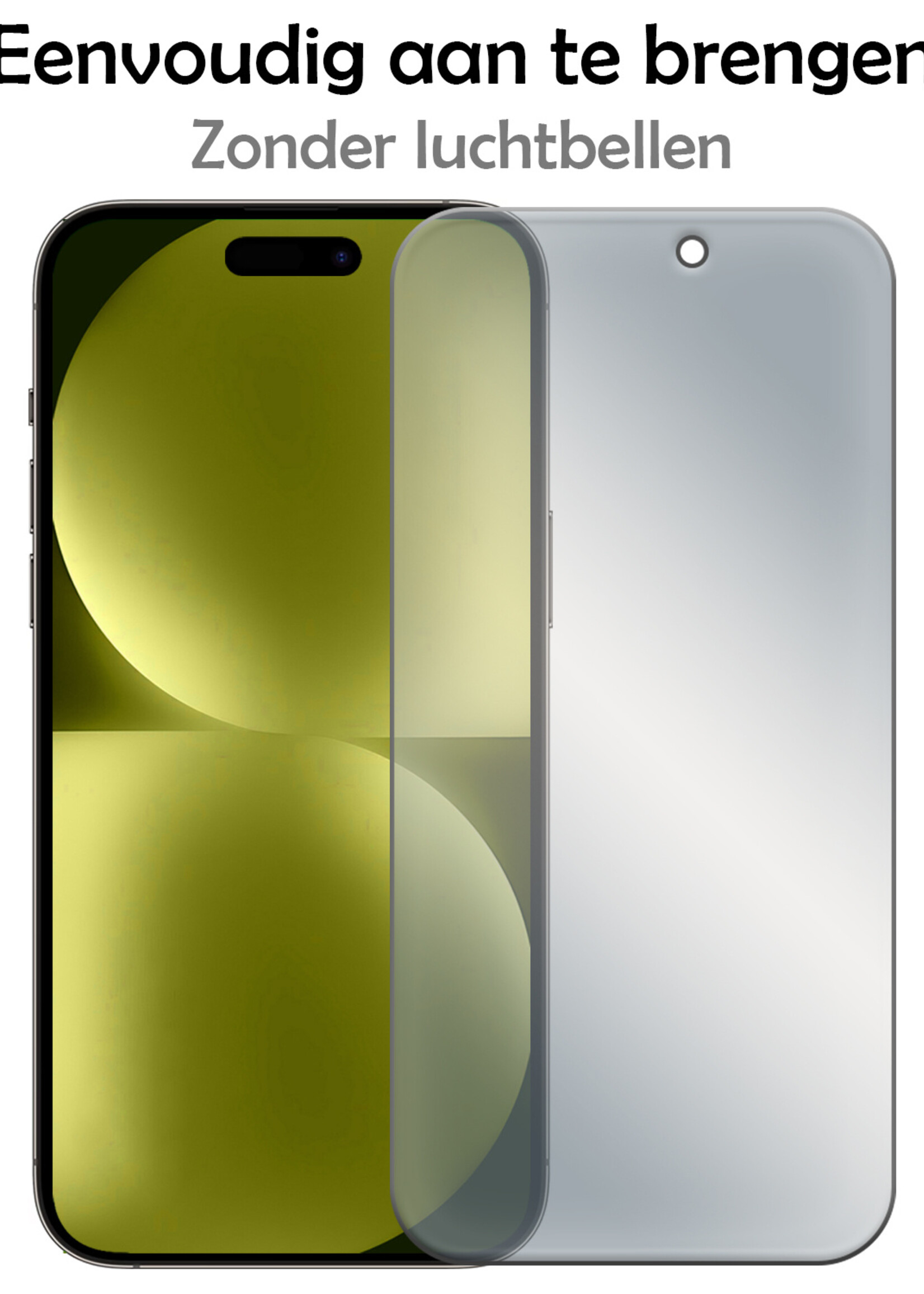 LUQ Screenprotector Geschikt voor iPhone 15 Pro Privacy Screenprotector Bescherm Glas - Privacy Screenprotector Geschikt voor iPhone 15 Pro Screenprotector Glas - 2 Stuks