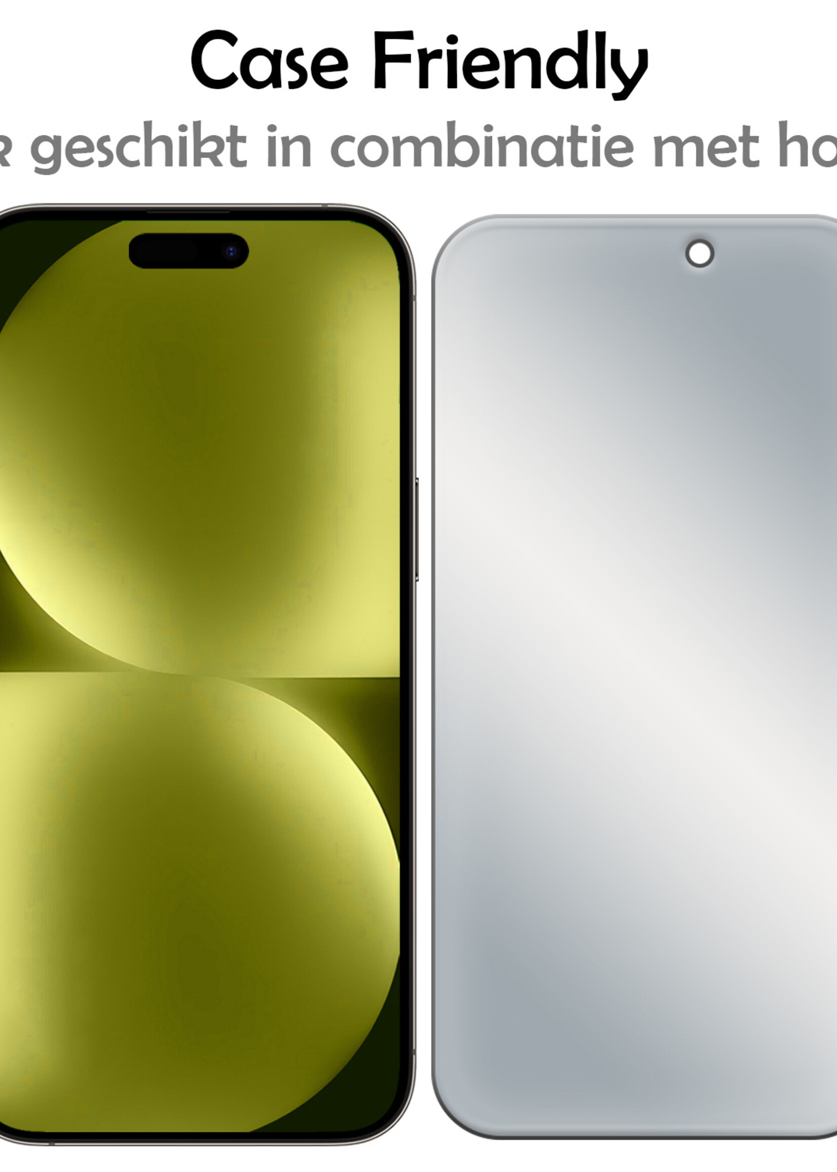 LUQ Screenprotector Geschikt voor iPhone 15 Pro Privacy Screenprotector Bescherm Glas - Privacy Screenprotector Geschikt voor iPhone 15 Pro Screenprotector Glas - 2 Stuks