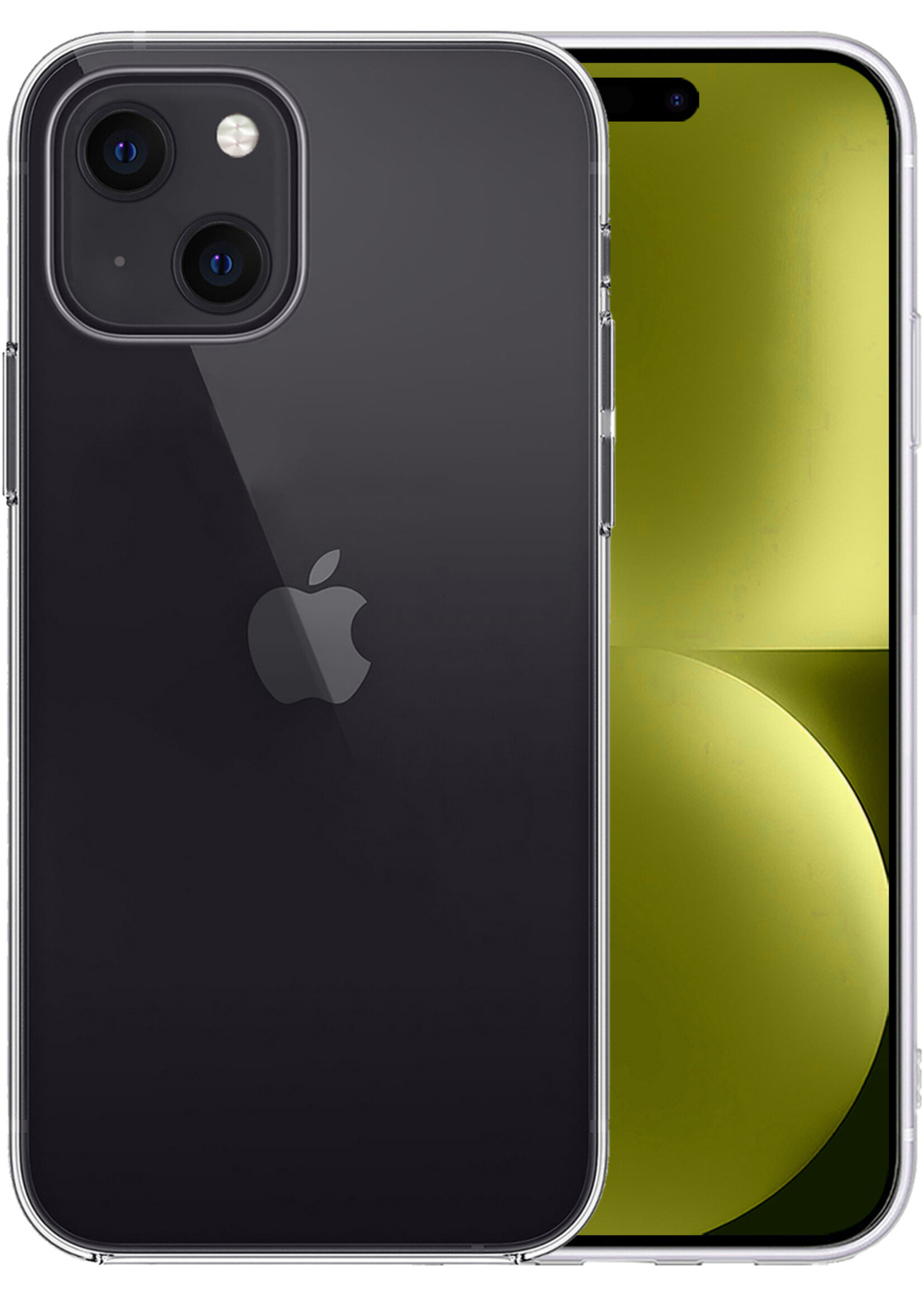 LUQ Hoesje Geschikt voor iPhone 15 Hoesje Siliconen Case - Hoes Geschikt voor iPhone 15 Hoes Siliconen - Transparant