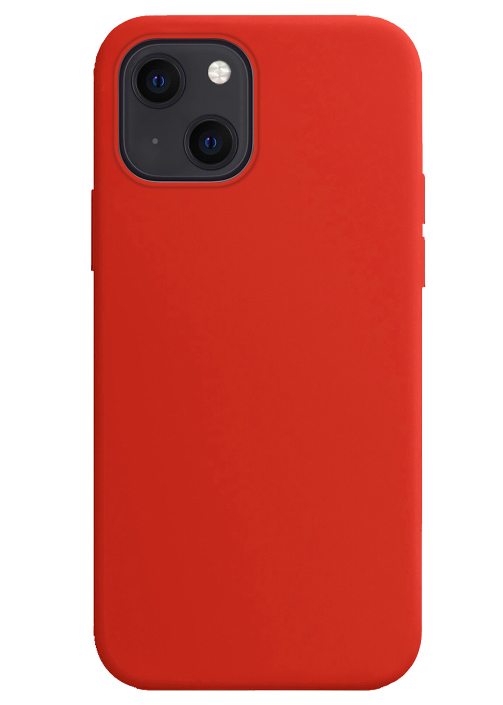 LUQ Hoesje Geschikt voor iPhone 15 Plus Hoesje Siliconen Case - Hoes Geschikt voor iPhone 15 Plus Hoes Siliconen - Rood