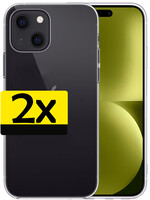 LUQ LUQ iPhone 15 Plus Hoesje Siliconen - Transparant - 2 PACK