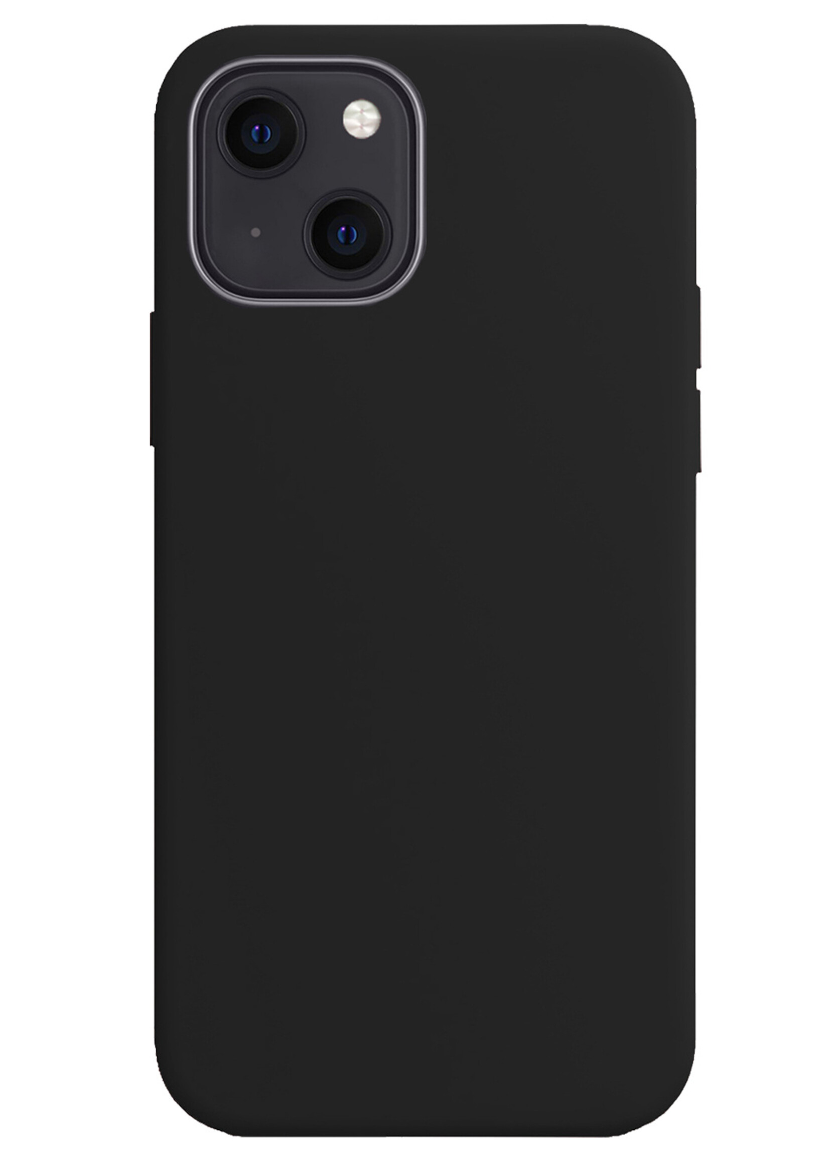 LUQ Hoesje Geschikt voor iPhone 15 Plus Hoesje Siliconen Case - Hoes Geschikt voor iPhone 15 Plus Hoes Siliconen - Zwart - 2 Stuks