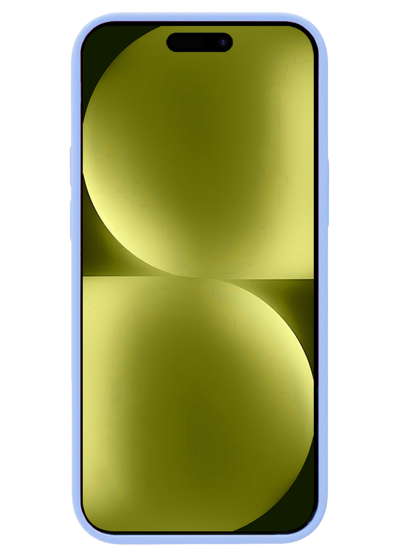 LUQ Hoesje Geschikt voor iPhone 15 Pro Hoesje Siliconen Case - Hoes Geschikt voor iPhone 15 Pro Hoes Siliconen - Lichtblauw