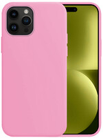 LUQ LUQ iPhone 15 Pro Hoesje Siliconen - Lichtroze