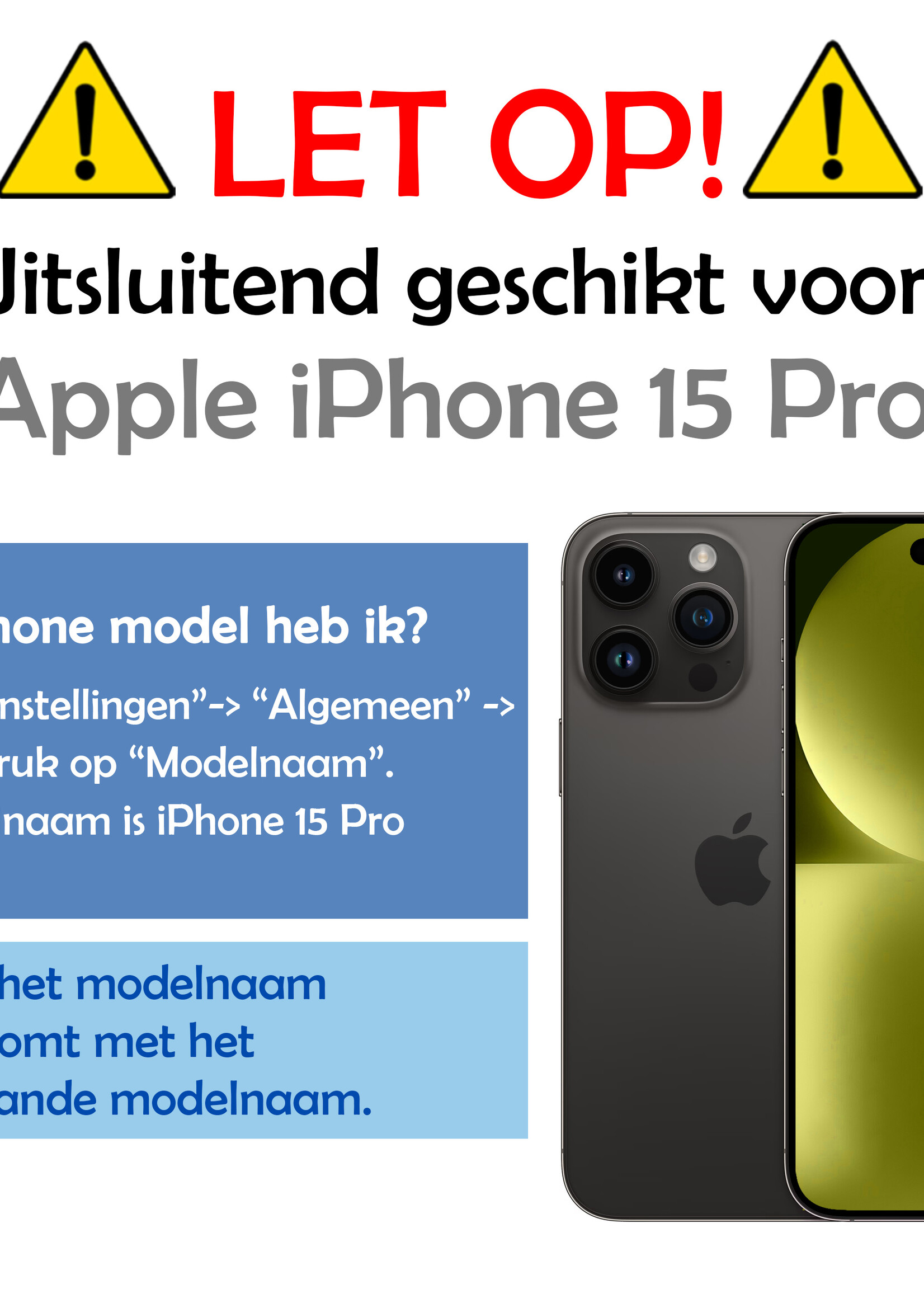 LUQ Hoesje Geschikt voor iPhone 15 Pro Hoesje Siliconen Case - Hoes Geschikt voor iPhone 15 Pro Hoes Siliconen - Zwart