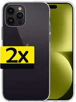 LUQ LUQ iPhone 15 Pro Hoesje Siliconen - Transparant - 2 PACK