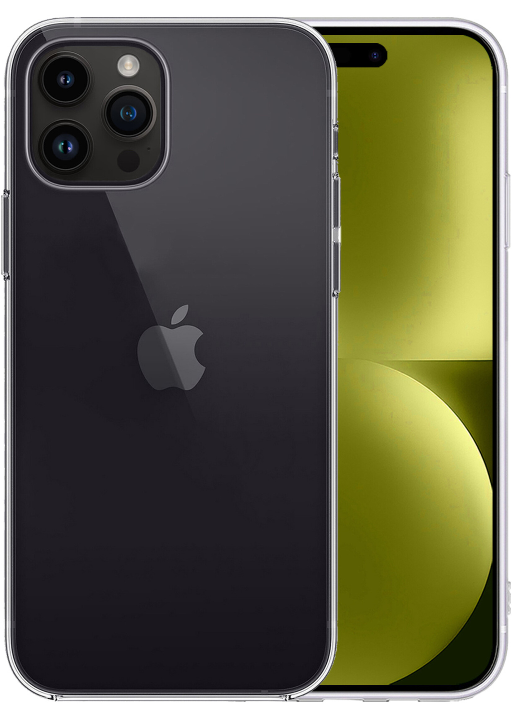 LUQ Hoesje Geschikt voor iPhone 15 Pro Max Hoesje Siliconen Case - Hoes Geschikt voor iPhone 15 Pro Max Hoes Siliconen - Transparant