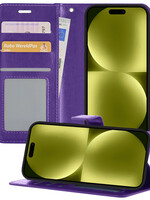LUQ LUQ iPhone 15 Hoesje Bookcase - Paars