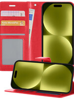 LUQ LUQ iPhone 15 Hoesje Bookcase - Rood