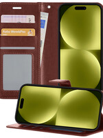 LUQ LUQ iPhone 15 Plus Hoesje Bookcase - Bruin