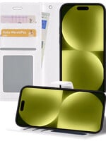 LUQ LUQ iPhone 15 Plus Hoesje Bookcase - Wit