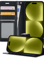 LUQ LUQ iPhone 15 Plus Hoesje Bookcase - Zwart