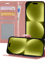 LUQ LUQ iPhone 15 Pro Max Hoesje Bookcase - Rose Goud