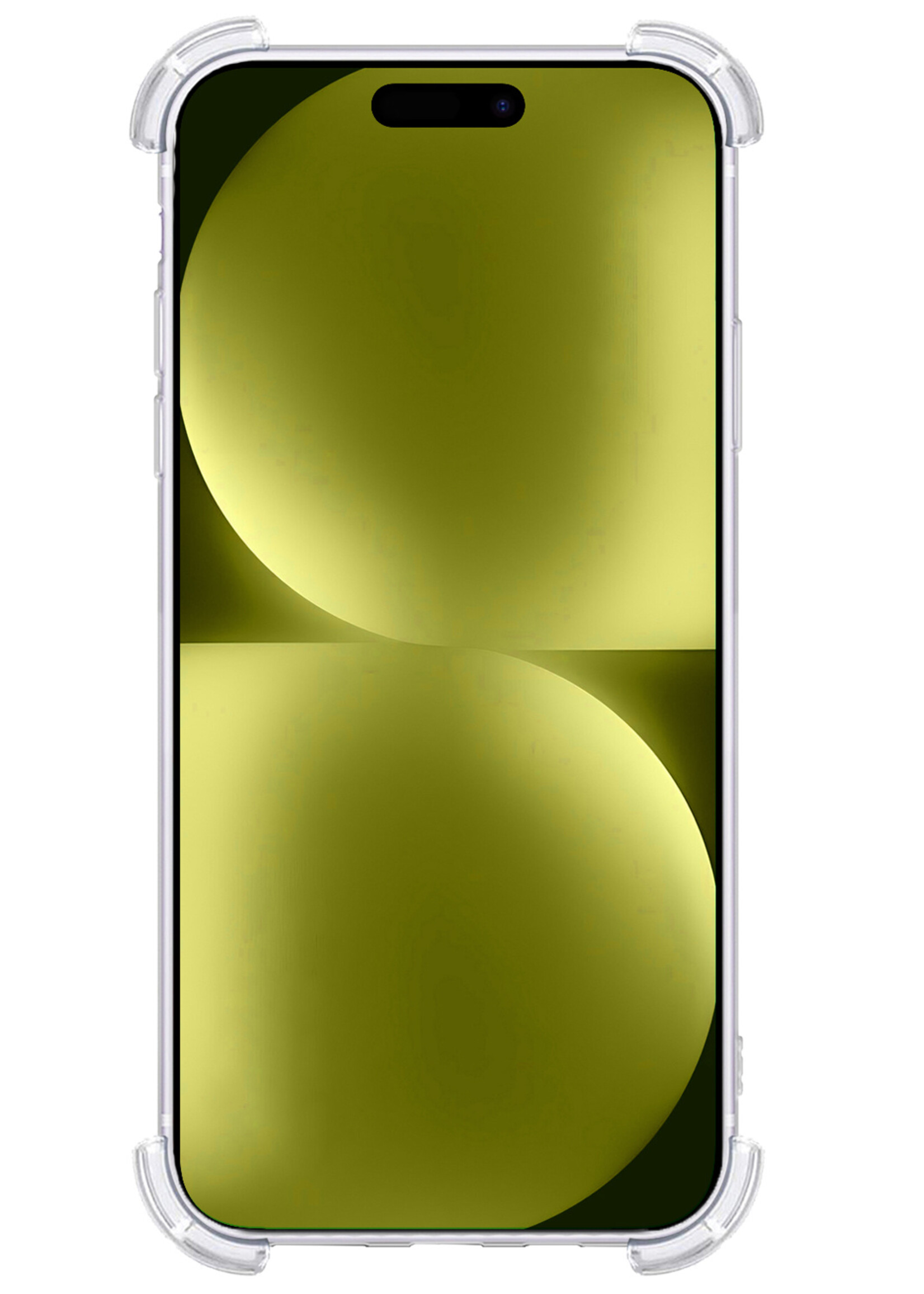 LUQ Hoesje Geschikt voor iPhone 15 Plus Hoesje Case Pashouder Cover Siliconen - Hoes Geschikt voor iPhone 15 Plus Hoesje Met Kaarthouder - Transparant