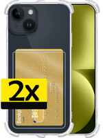 LUQ LUQ iPhone 15 Plus Hoesje Pashouder - 2 PACK