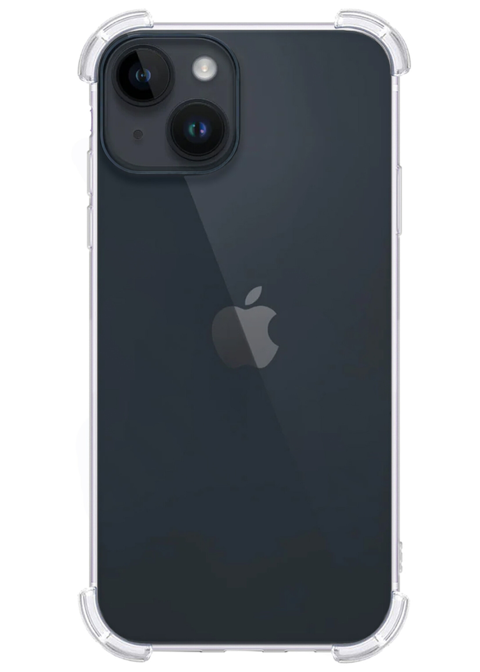 LUQ Hoesje Geschikt voor iPhone 15 Hoesje Shockproof Case Siliconen - Hoes Geschikt voor iPhone 15 Hoes Cover Siliconen - Transparant