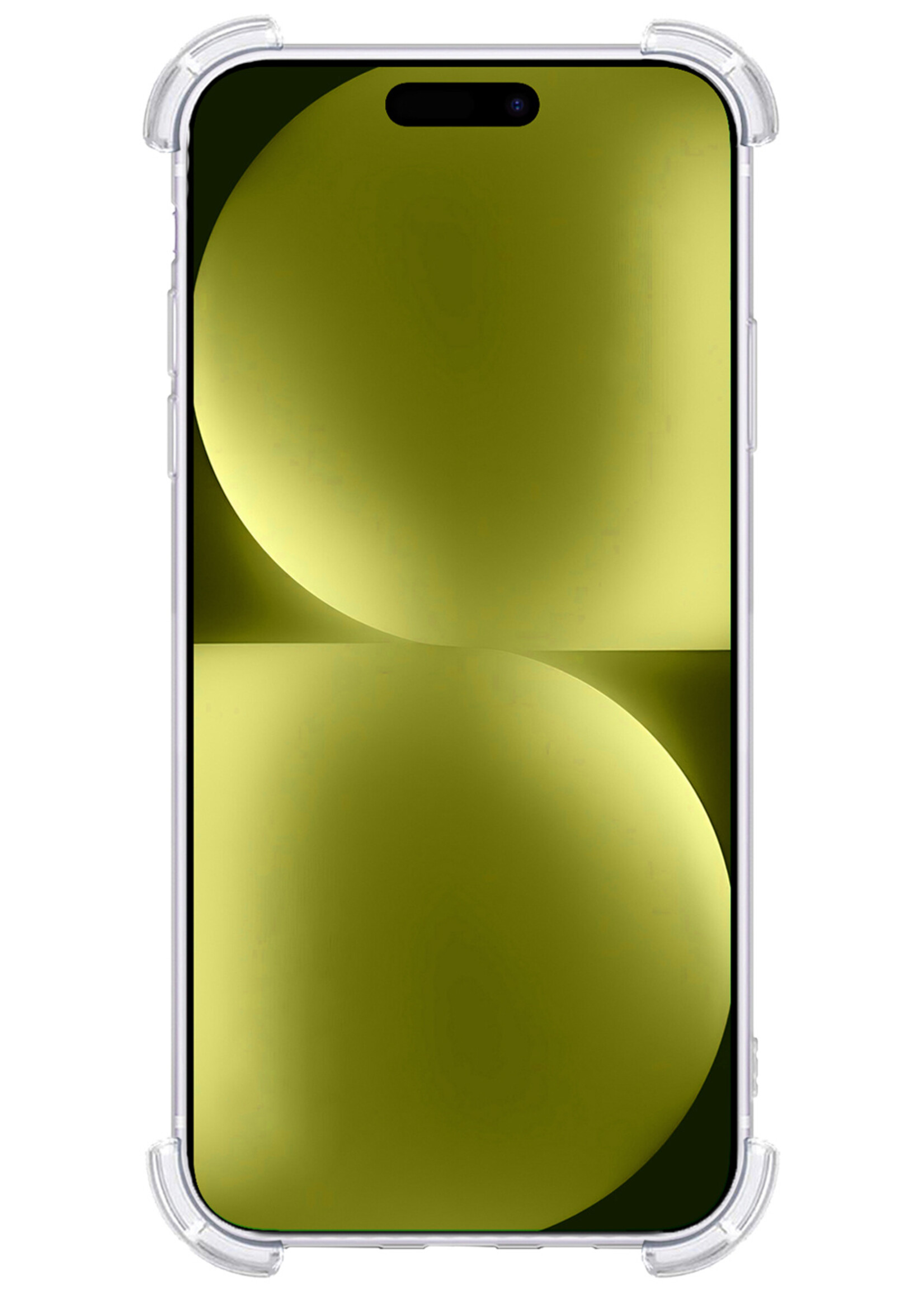 LUQ Hoesje Geschikt voor iPhone 15 Hoesje Shockproof Case Siliconen - Hoes Geschikt voor iPhone 15 Hoes Cover Siliconen - Transparant - 2 Stuks