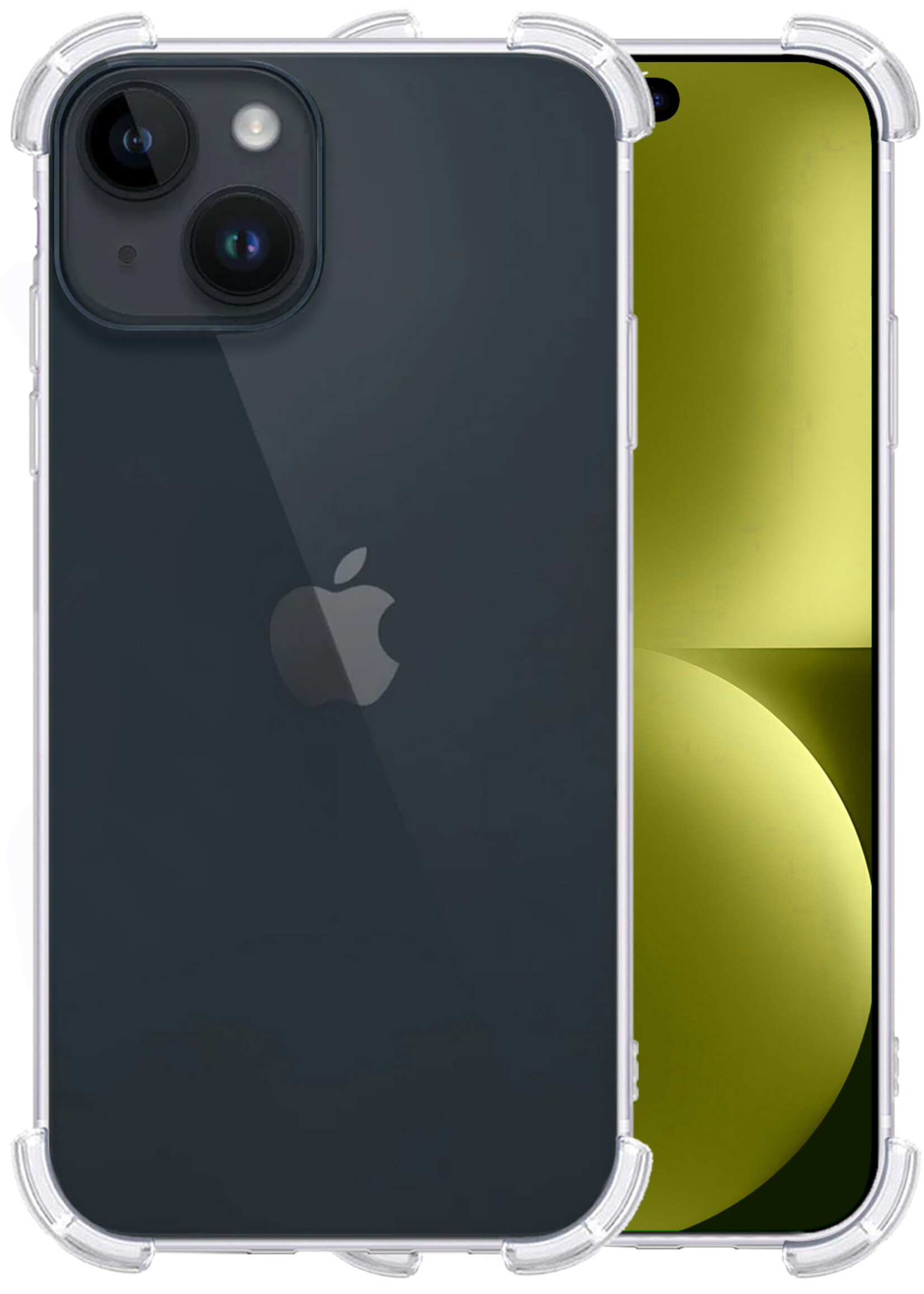 LUQ Hoesje Geschikt voor iPhone 15 Plus Hoesje Shockproof Case Siliconen - Hoes Geschikt voor iPhone 15 Plus Hoes Cover Siliconen - Transparant