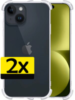LUQ LUQ iPhone 15 Plus Hoesje Shockproof - Transparant - 2 PACK