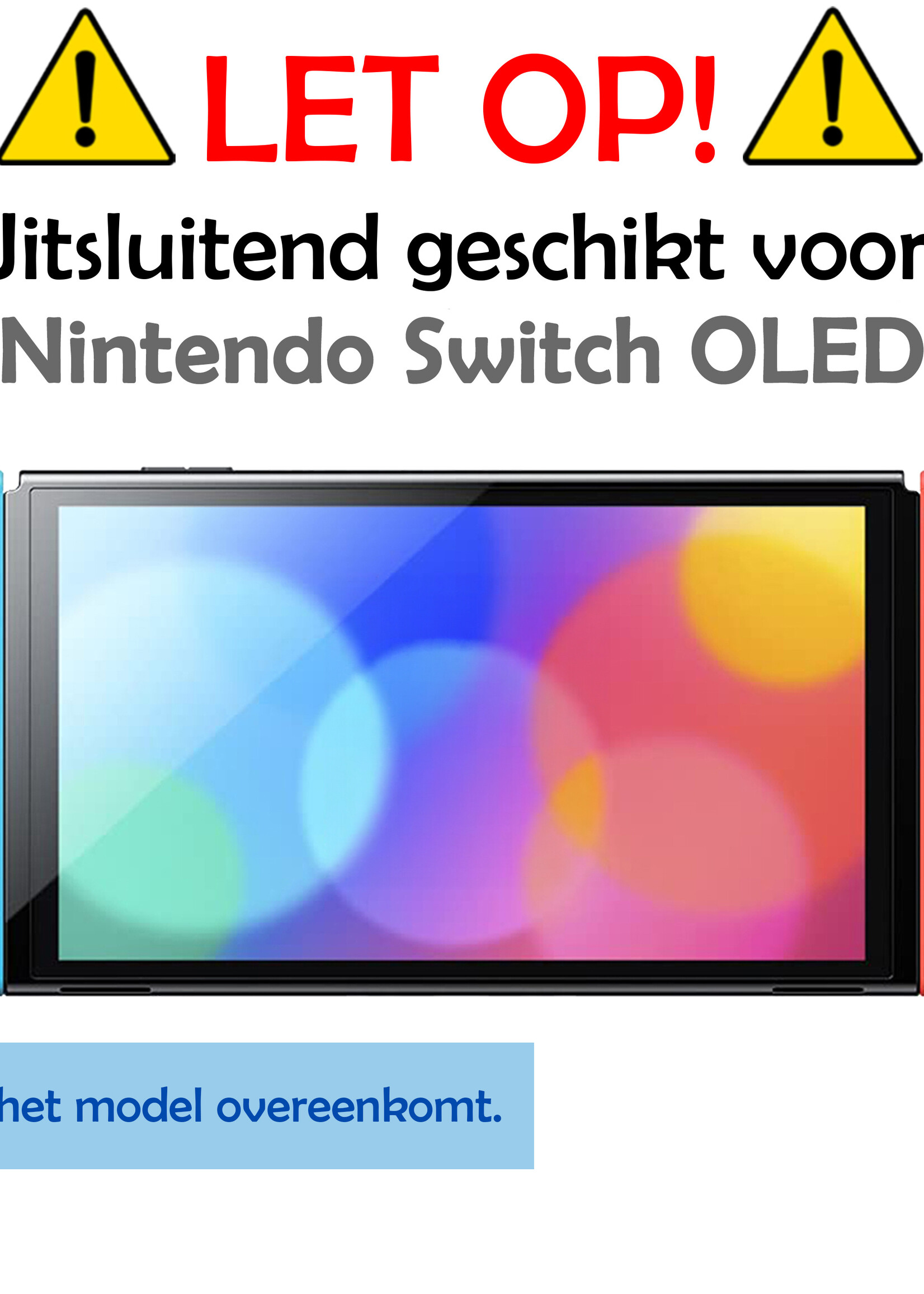 LUQ Hoes Geschikt voor Nintendo Switch OLED Case Hoesje Polsbandje Met Screenprotector - Bescherm Hoes Geschikt voor Nintendo Switch OLED Hoes Hard Cover - Zwart