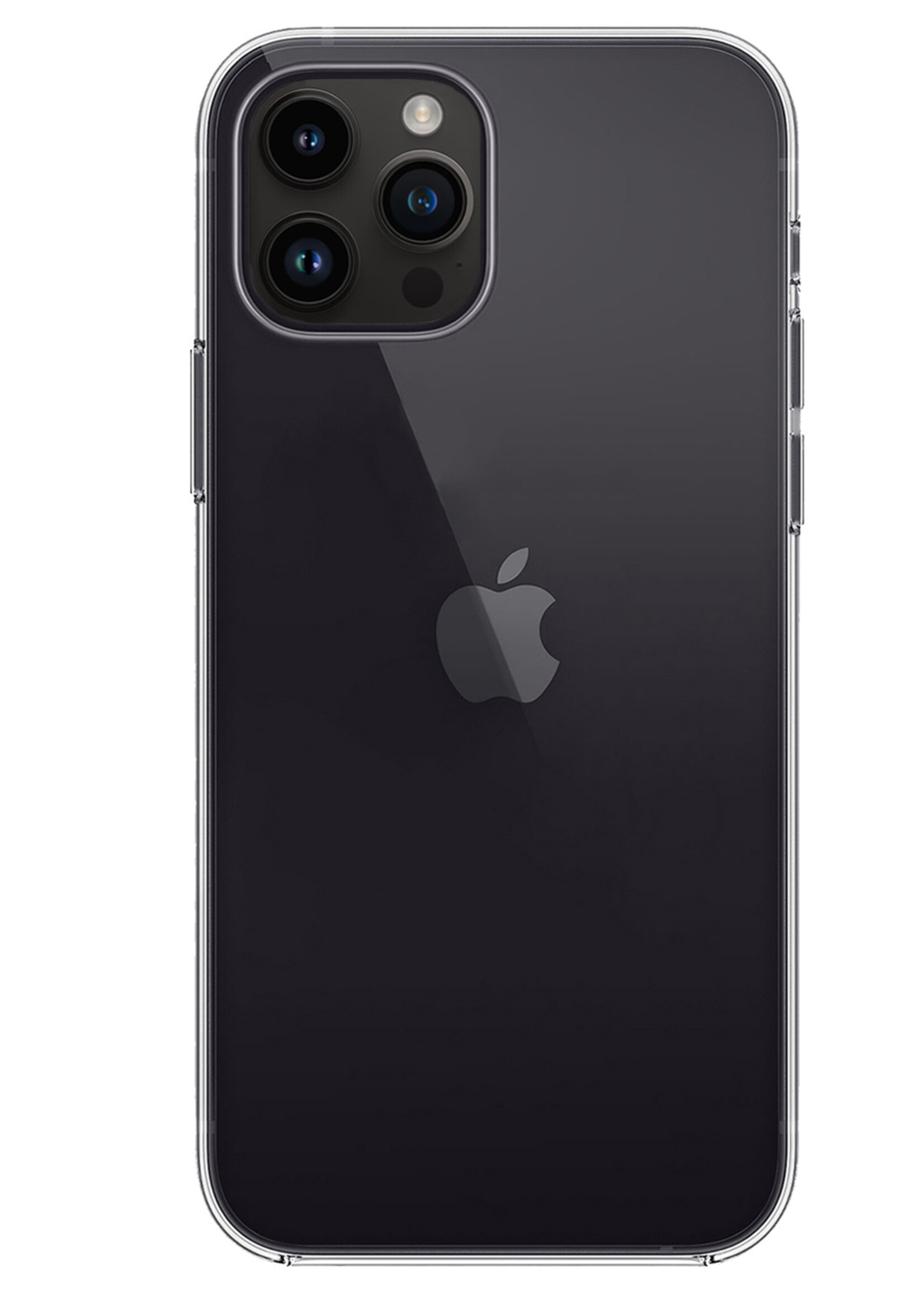 LUQ Hoesje Geschikt voor iPhone 15 Pro Hoesje Siliconen Case Met Screenprotector - Hoes Geschikt voor iPhone 15 Pro Hoes Siliconen - Transparant