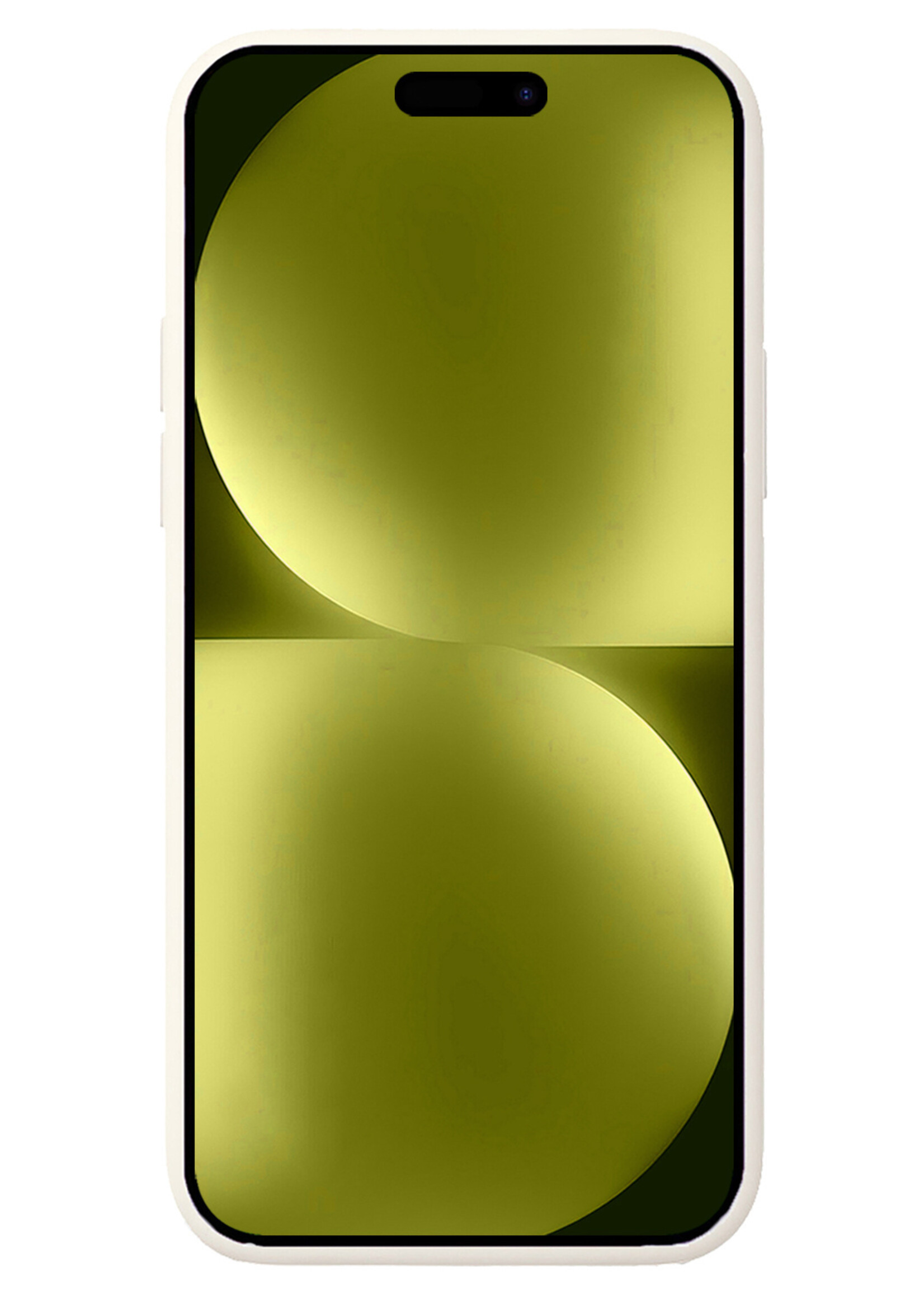 LUQ Hoesje Geschikt voor iPhone 15 Pro Max Hoesje Siliconen Case Met 2x Screenprotector - Hoes Geschikt voor iPhone 15 Pro Max Hoes Siliconen - Wit