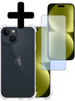 LUQ LUQ iPhone 15 Plus Hoesje Shockproof Met Screenprotector Met Dichte Notch