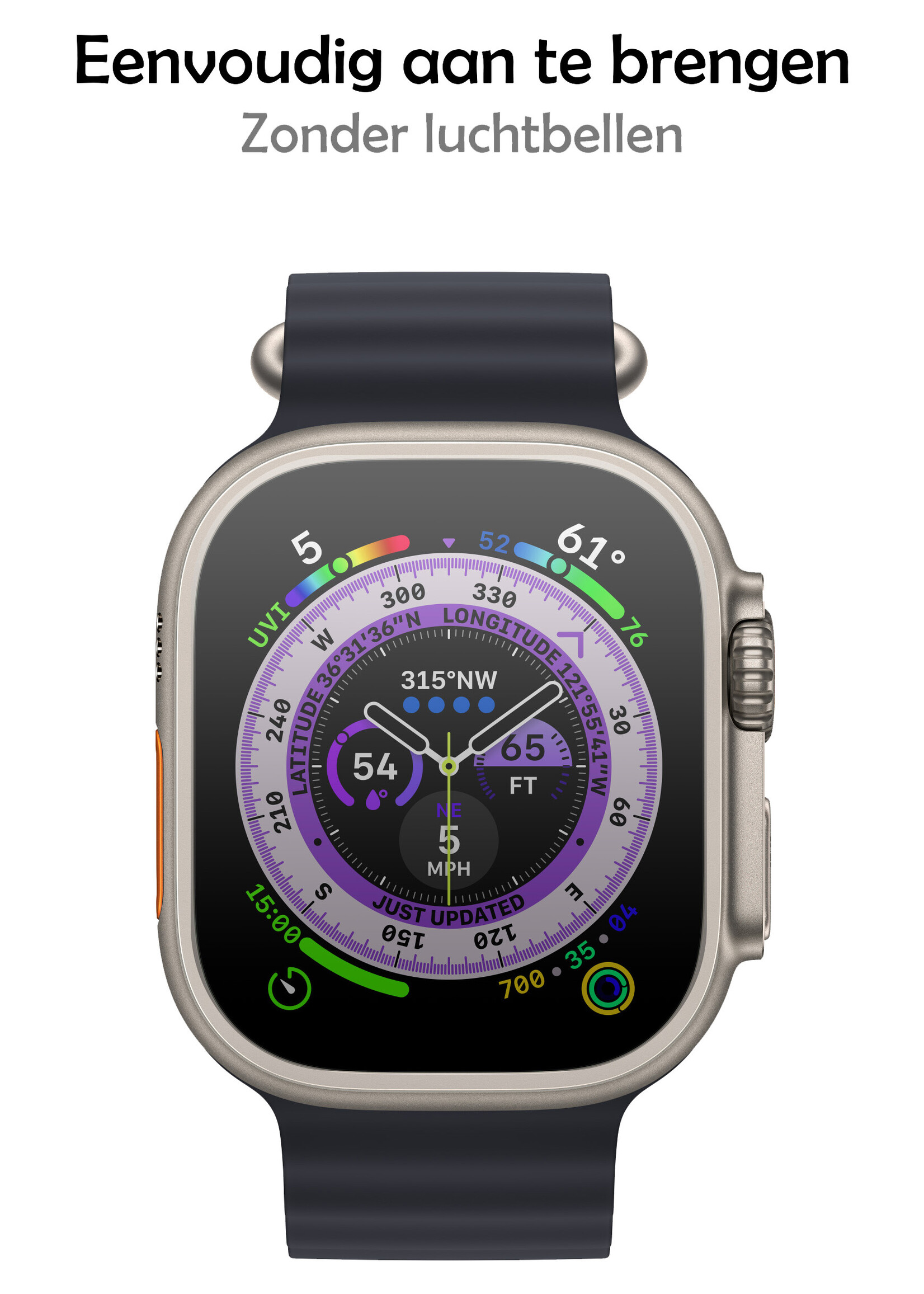 LUQ Screenprotector Geschikt voor Apple Watch Ultra 2 Screenprotector Bescherm Glas Screen Protector - Screenprotector Geschikt voor Apple Watch Ultra 2 (49 mm) Gehard Glas - 3 Stuks