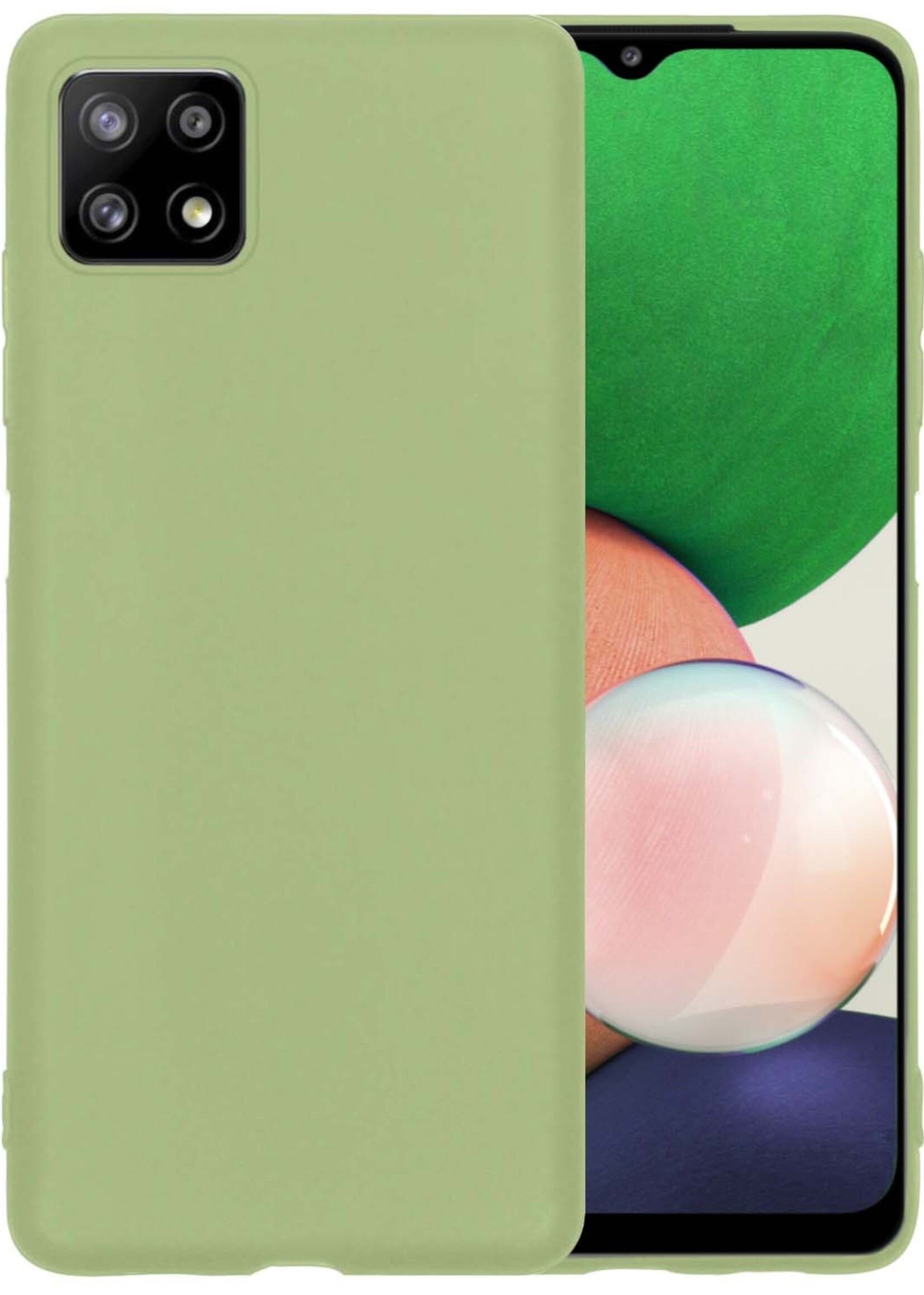 LUQ Hoesje Geschikt voor Samsung A22 4G Hoesje Siliconen Case - Hoes Geschikt voor Samsung Galaxy A22 4G Hoes Siliconen - Groen