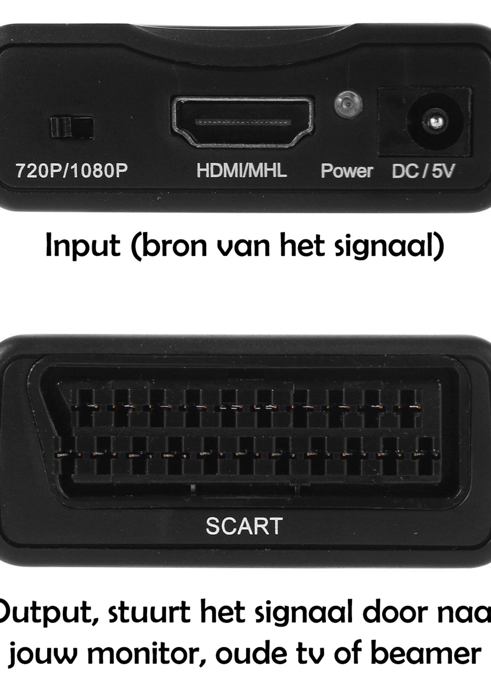 HDMI Naar Scart Kabel 1080p Converter - HDMI Naar Scart Converter - Zwart