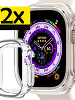 LUQ LUQ Apple Watch Ultra 2 Hoesje Siliconen Transparant - 49 mm - 2 PACK