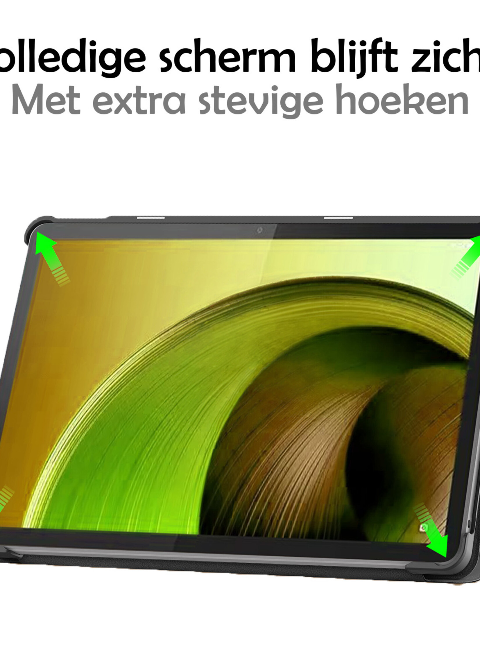 LUQ Hoes Geschikt voor Lenovo Tab M10 5G Hoes Luxe Hoesje Book Case - Hoesje Geschikt voor Lenovo Tab M10 5G Hoes Cover - Grijs