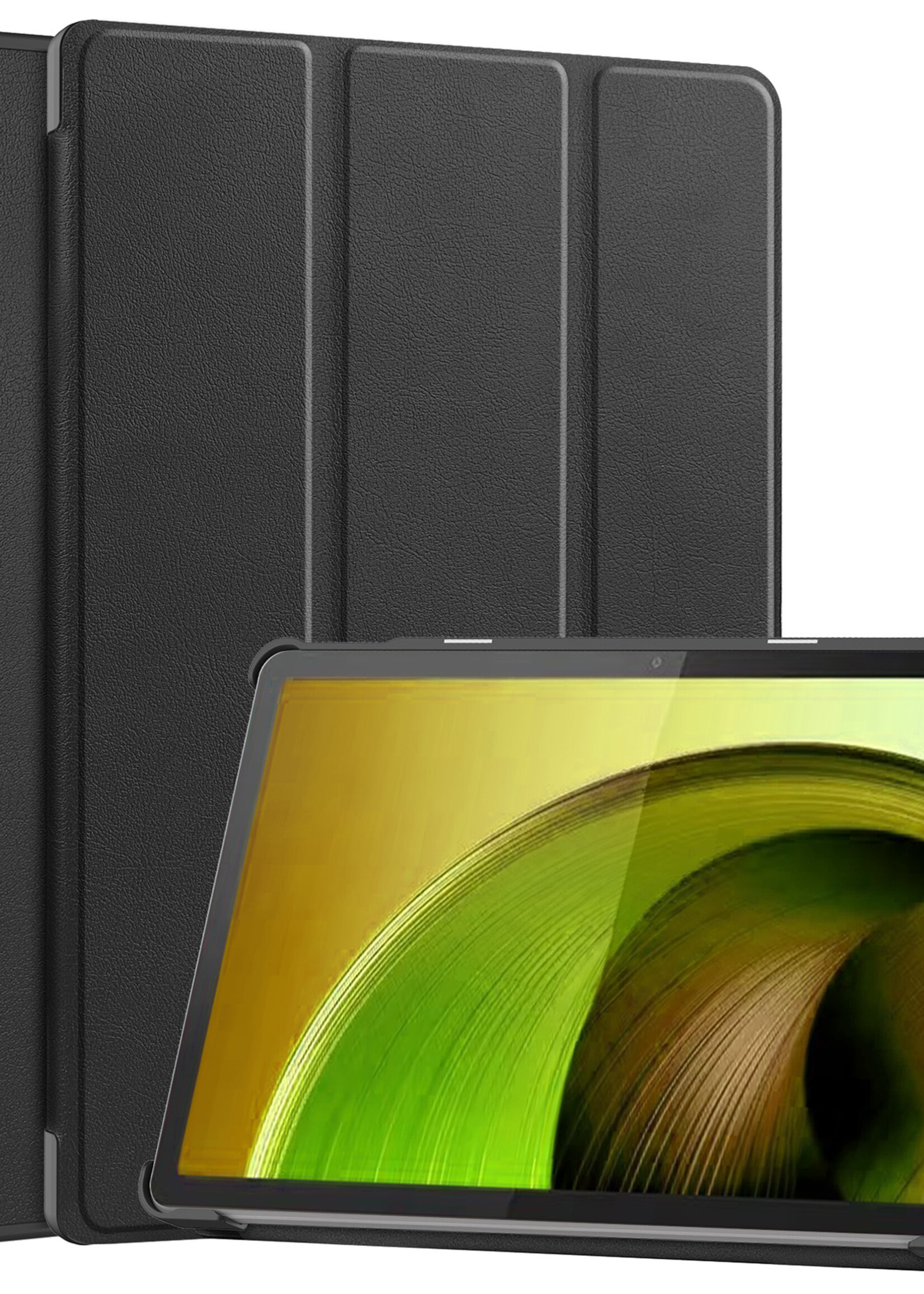 LUQ Hoes Geschikt voor Lenovo Tab M10 5G Hoes Luxe Hoesje Book Case - Hoesje Geschikt voor Lenovo Tab M10 5G Hoes Cover - Zwart