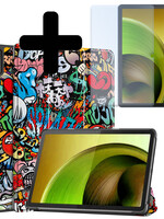 LUQ LUQ Lenovo Tab M10 5G Hoes Met Screenprotector - Graffity