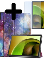 LUQ LUQ Lenovo Tab M10 5G Hoes Met Screenprotector - Galaxy