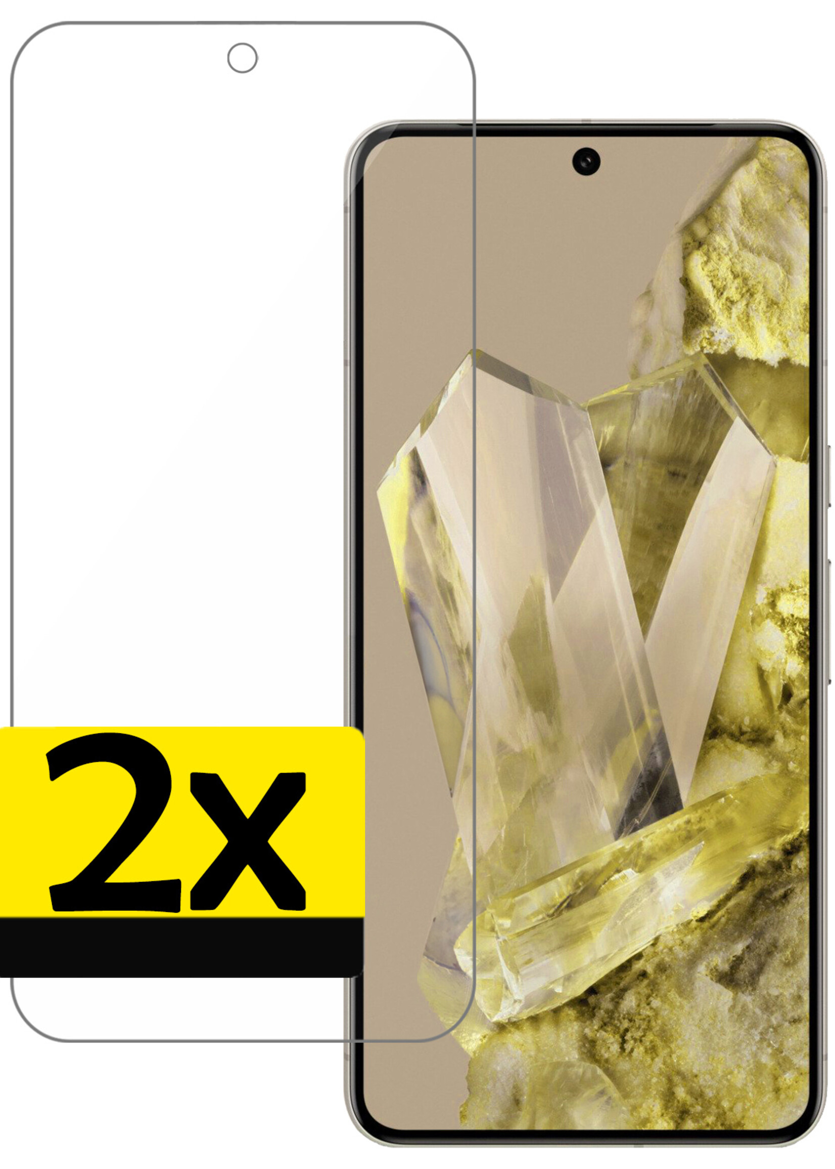 LUQ Screenprotector Geschikt voor Google Pixel 8 Pro Screenprotector Beschermglas Gehard Glas - Screenprotector Geschikt voor Google Pixel 8 Pro Screenprotector Glas - 2 Stuks