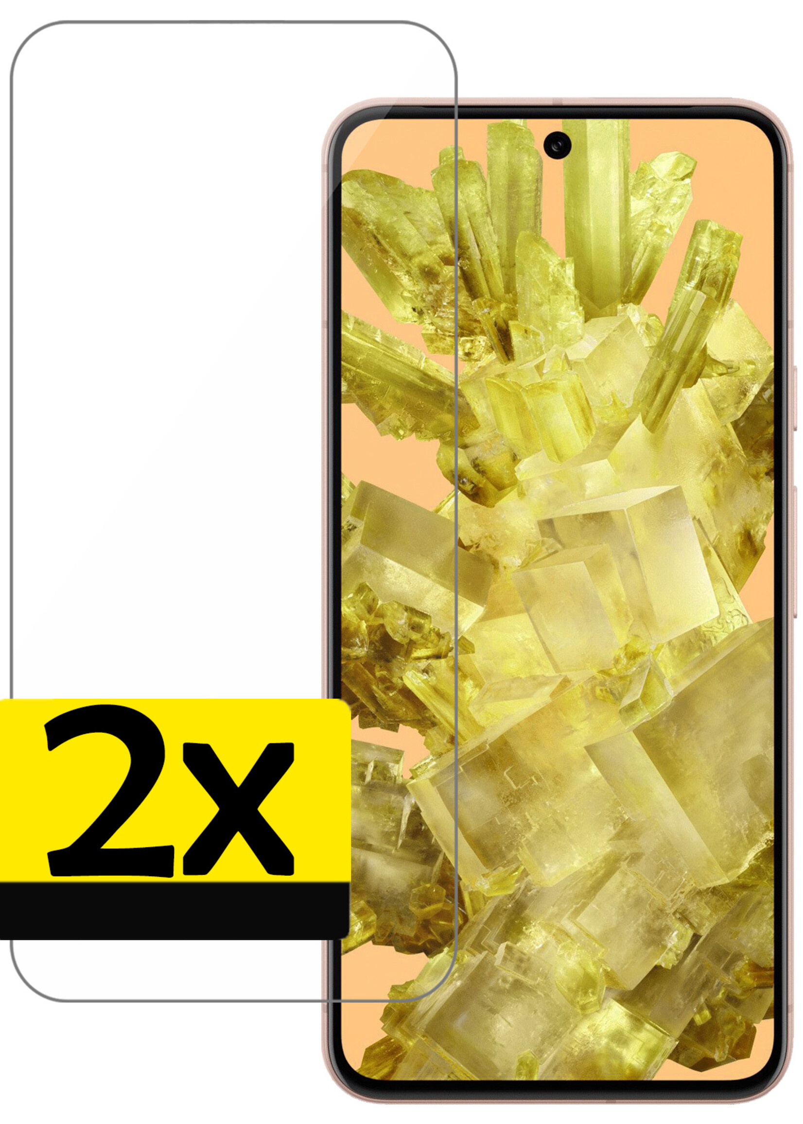 LUQ Screenprotector Geschikt voor Google Pixel 8 Screenprotector Beschermglas Gehard Glas - Screenprotector Geschikt voor Google Pixel 8 Screenprotector Glas - 2 Stuks