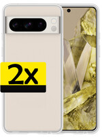 LUQ LUQ Google Pixel 8 Pro Hoesje Siliconen - Transparant - 2 PACK