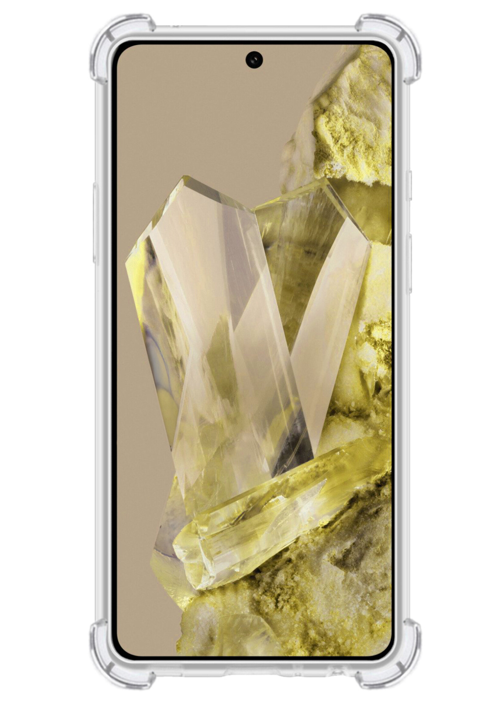 LUQ Hoesje Geschikt voor Google Pixel 8 Pro Hoesje Shockproof Case Siliconen - Hoes Geschikt voor Google Pixel 8 Pro Hoes Cover Siliconen - Transparant - 2 Stuks