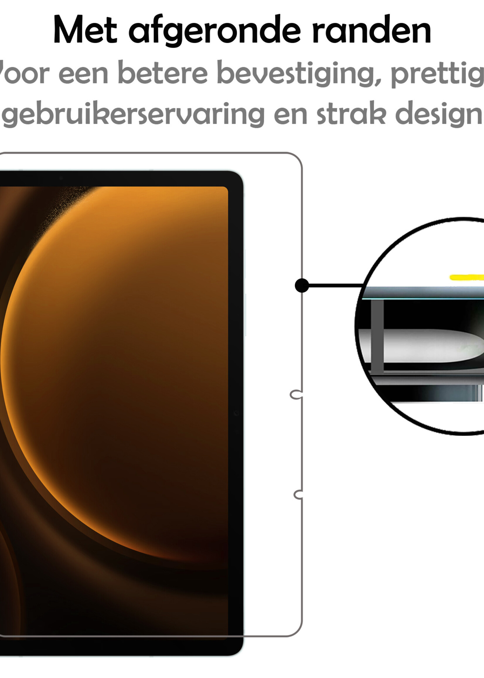 LUQ Screenprotector Geschikt voor Samsung Galaxy Tab S9 FE Screenprotector Bescherm Glas Tempered Glass Screen Protector - Screen Protector Geschikt voor Samsung Galaxy Tab S9 FE Screenprotector