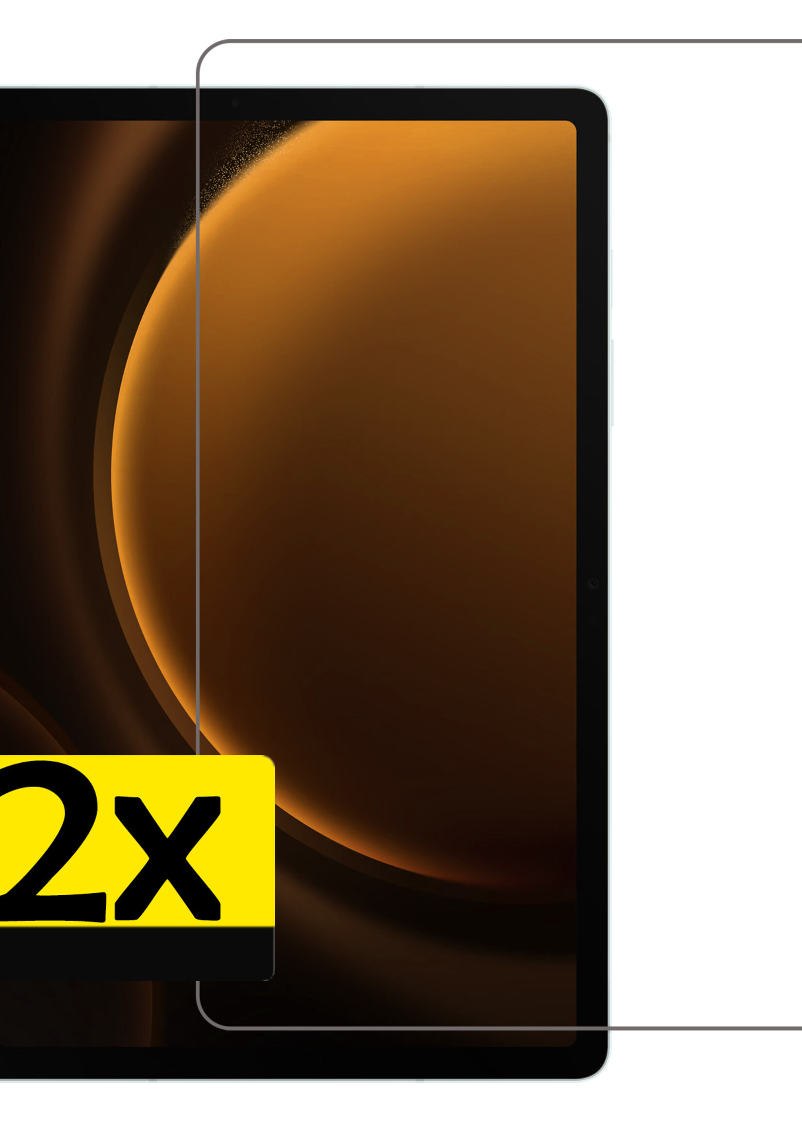 LUQ Screenprotector Geschikt voor Samsung Galaxy Tab S9 FE Screenprotector Bescherm Glas Tempered Glass Screen Protector - Screen Protector Geschikt voor Samsung Galaxy Tab S9 FE Screenprotector - 2 Stuks