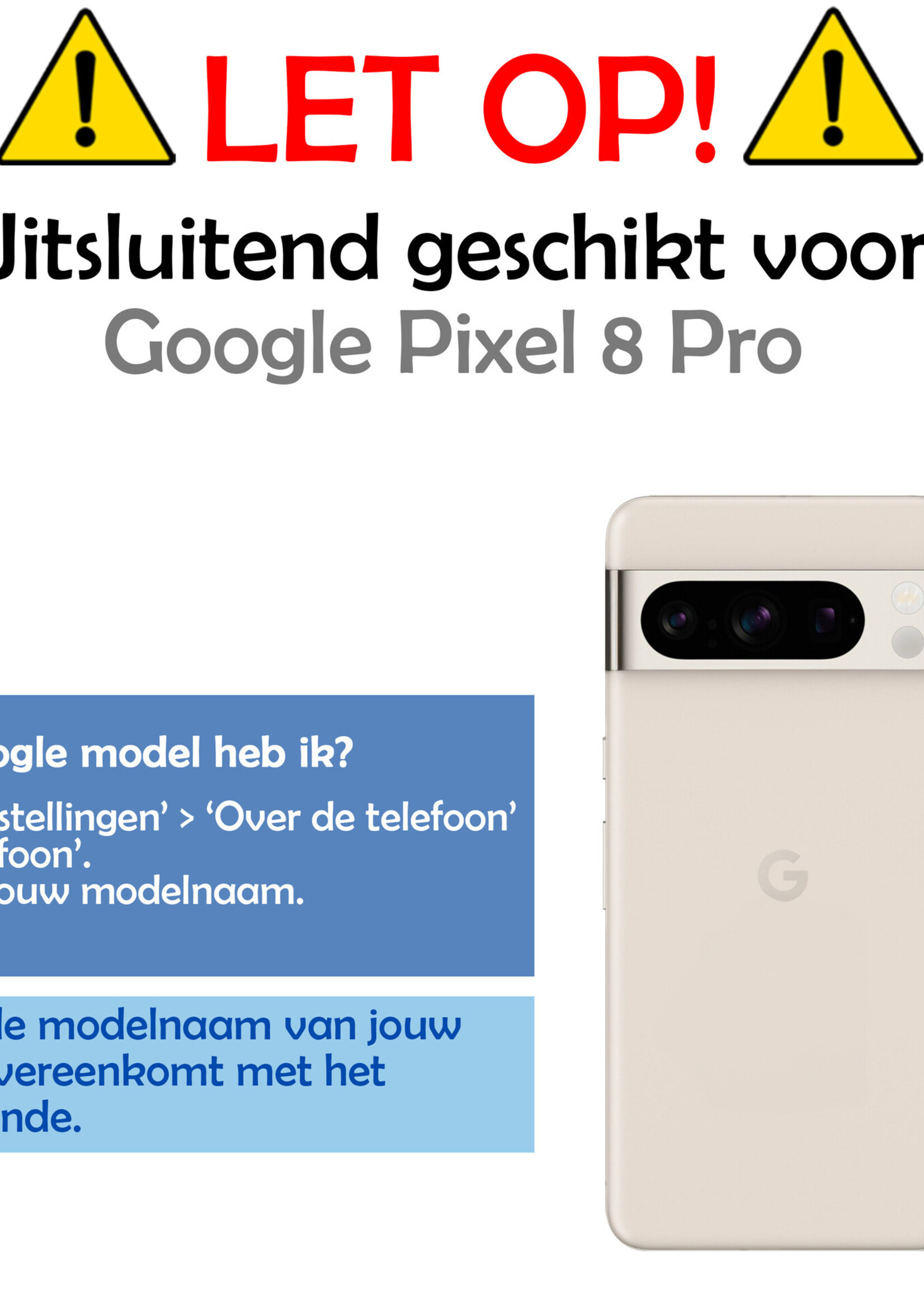 LUQ Hoesje Geschikt voor Google Pixel 8 Pro Hoesje Siliconen Case Met 2x Screenprotector - Hoes Geschikt voor Google Pixel 8 Pro Hoes Siliconen - Transparant