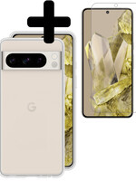 LUQ LUQ Google Pixel 8 Pro Hoesje Siliconen Met Screenprotector - Transparant